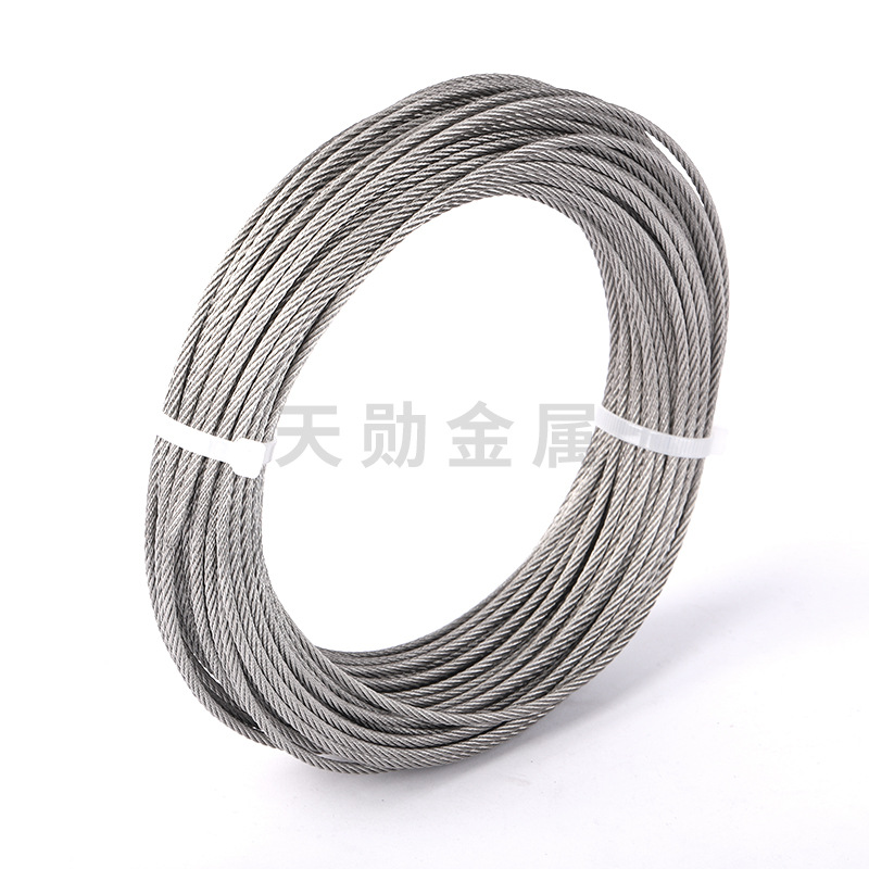 304 stainless steel wire rope smooth/coated steel wire rope lifting traction greenhouse decorative drying clothes stainless steel rope