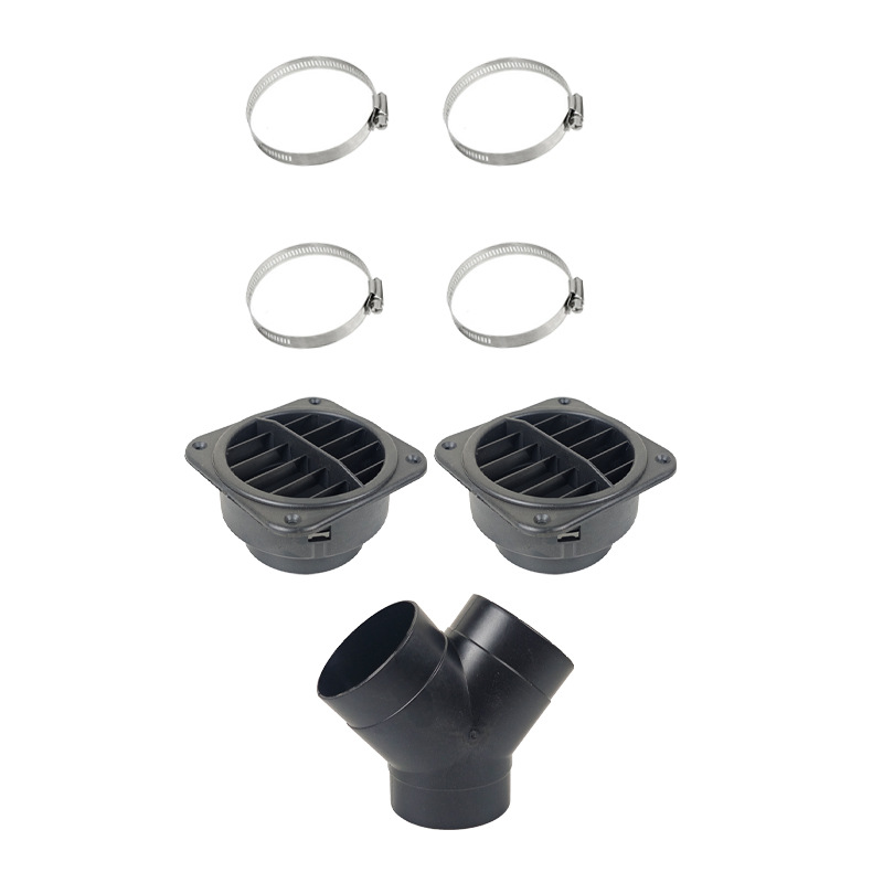 Parking heater cross-border accessories air outlet duct flat air outlet 75mmY type combined guide air outlet aluminum foil pipe