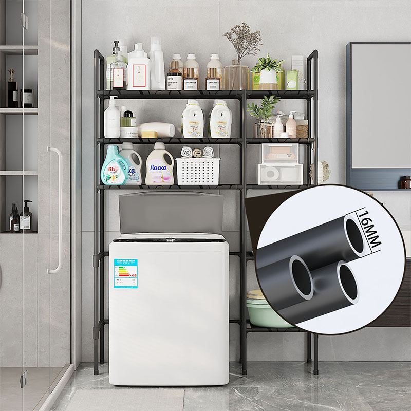 Large-Capacity Storage Rack Above the Washing Machine Storage Rack with Armrests on the Toilet Multi-Layer Bathroom Storage Rack