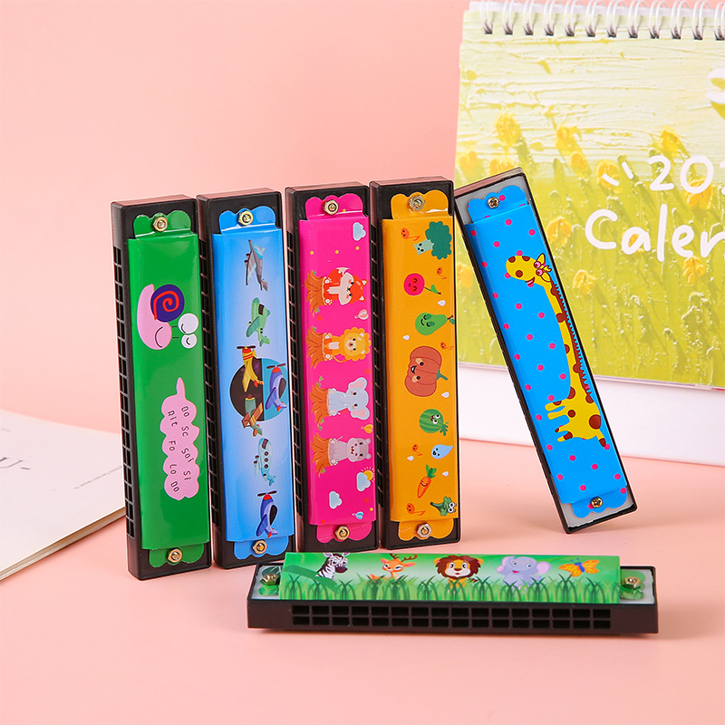 Cartoon Iron Harmonica Harmonica Toy Kindergarten Student Beginner Wind Instrument Kindergarten Prize Gift