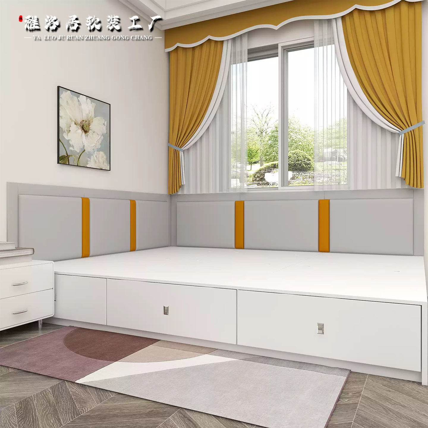 Martial Arts Hall Venting Room Wall Surface Children's Anti-Collision Soft Panel Modern Minimalist Children's Bedside Anti-Collision Soft Panel Background Wall