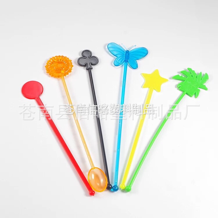 Цветной винный бар художественный акриловый бар сок бар холодный напиток бар пластиковая мешалка