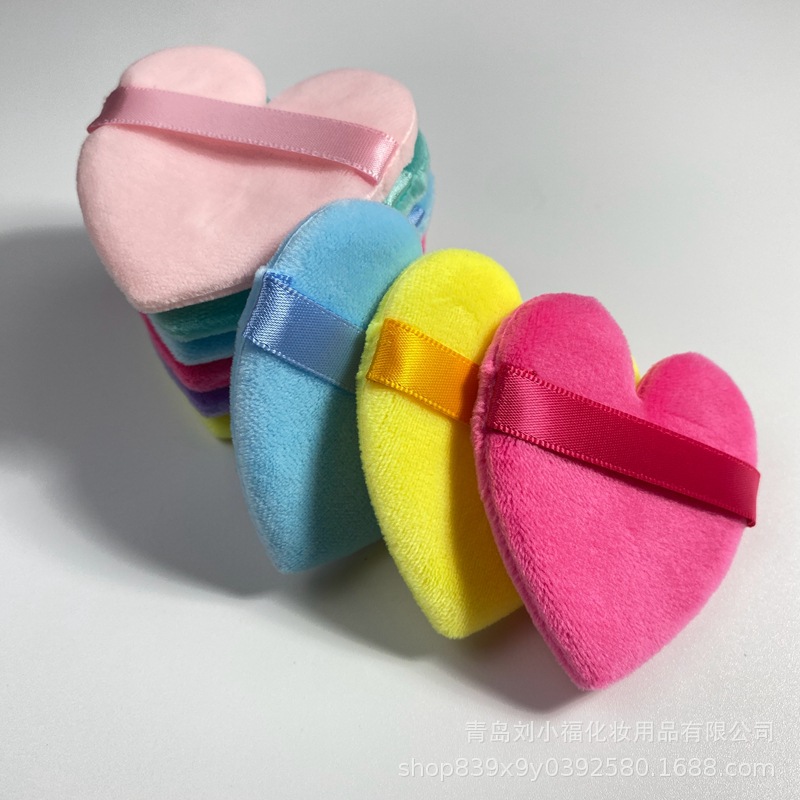 Crystal Super Soft Powder Puff Loose Powder Honey Powder Puff Powder Cake Makeup Flocking Powder Puff Short Plush Powder Puff Spot Wholesale