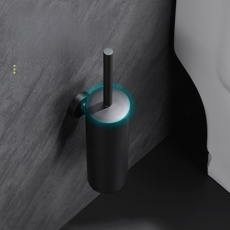 304 Stainless Steel Toilet Brush Bathroom Toilet Wall Mounted Odor-proof Toilet Black Cleaning Brush Toilet Toilet Toilet Brush Holder