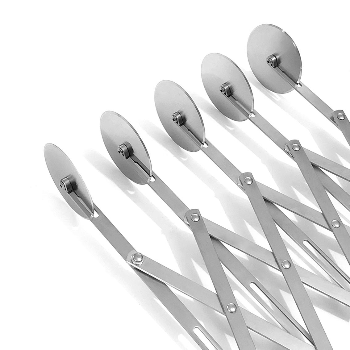 Retractable stainless steel pizza multi-wheel knife pancake maker multi-wheel Fryer knife kitchen baking tool