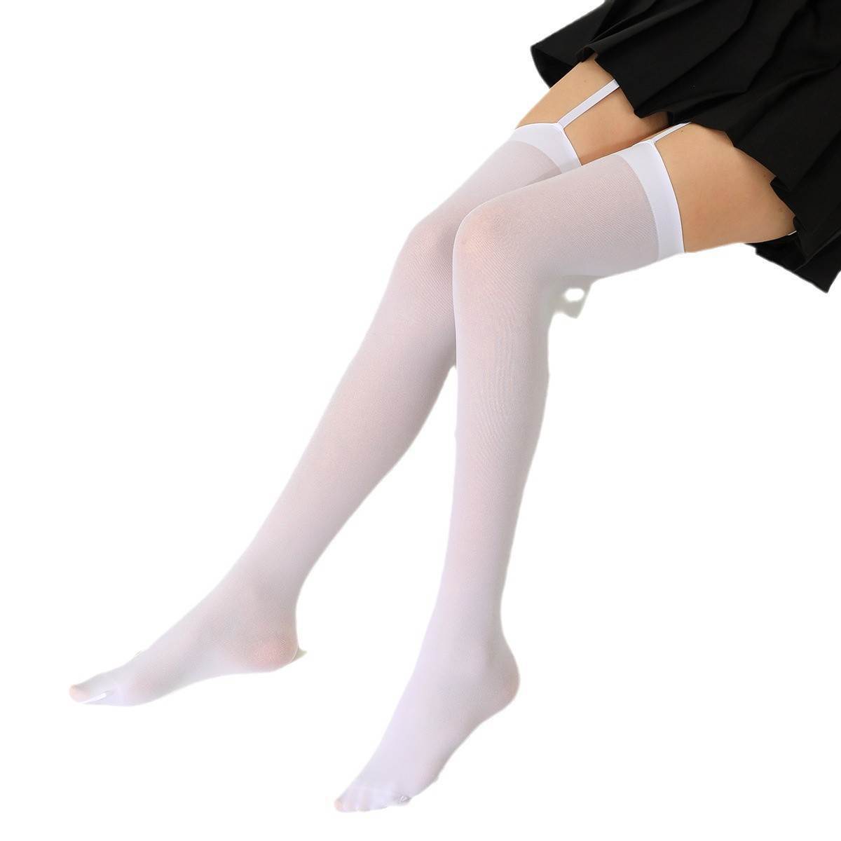 Черные чулки с подвязками для женщин весна и лето Y2K сексуальные бархатные чулки черные шелковые до колена сексуальные длинные чулки