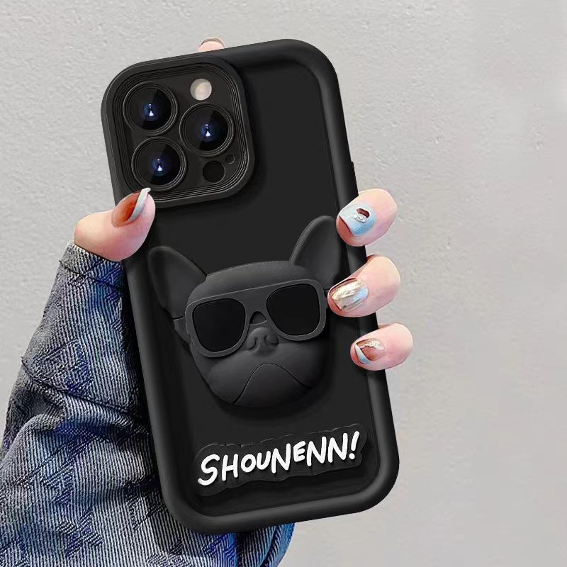 Silicone Soft Pvc Popular French Bulldog Soft Phone Case DIY Clog Shoe Decoration Without Adhesive