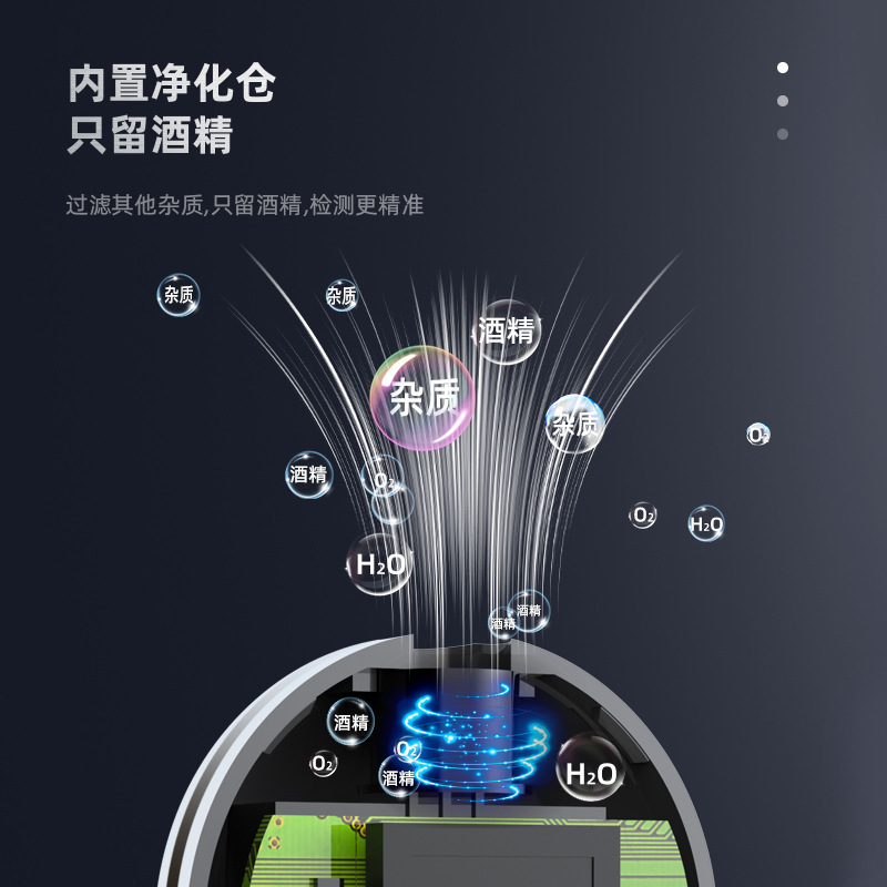 Cross-Border Vehicle-Mounted Air-Blowing Drunk Driving Detector Russian Portable Alcohol Tester Dual-Purpose Alcohol Tester for Car and Home