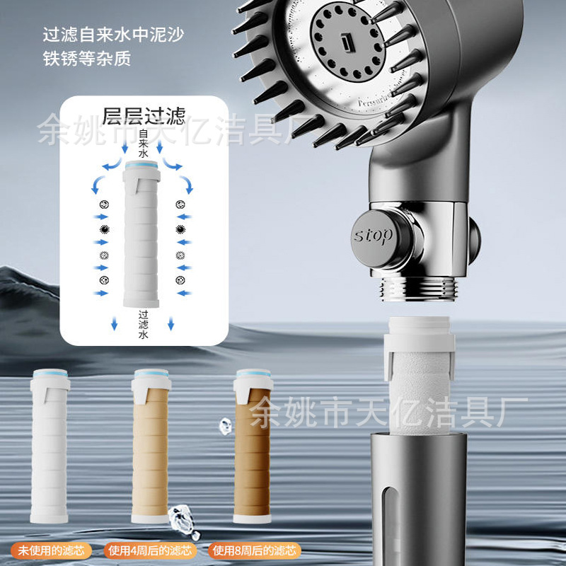 Shower Head Pp Cotton Filter Original Matching Filter Dormitory Water Heater Filter Cotton Water Purification Chlorine Removal Filter Element Export