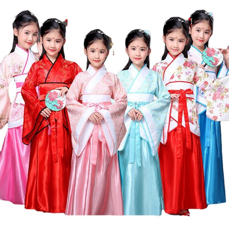 Children's ancient costume fairy dress Hanfu Princess Imperial Concubine improved little girl studio performance photo dance costume