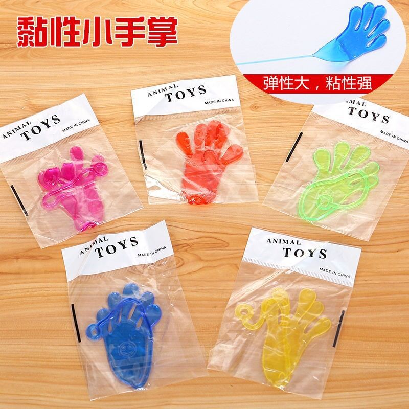 Stretchable Sticky Hand Toy Sticky Palm Wall-Climbing Sticky Little Hand Mini Educational Movable Funny Toy