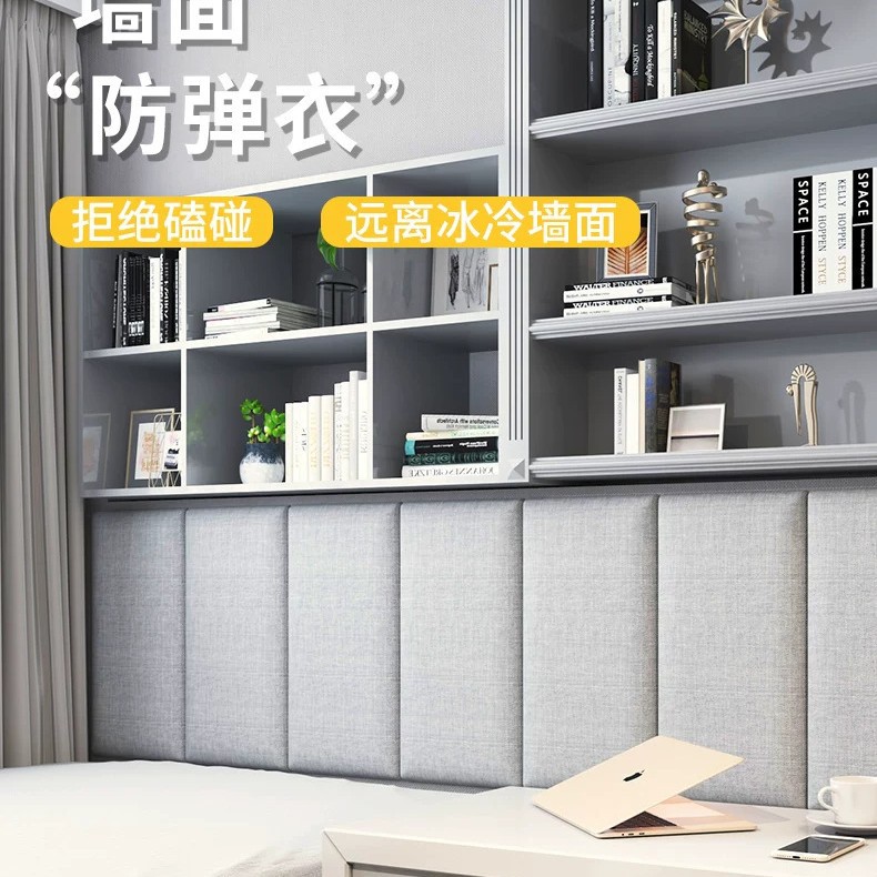 Manufacturer Supplies Imitation Linen Soft Bags, Hotel Club Background Wall Bedside Soft Bags, Tatami Cushions, Self-Adhesive Soft Bags