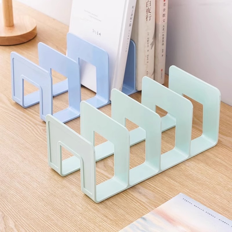 Book stand desktop book storage artifact partition board book desk shelf transparent acrylic book file folder