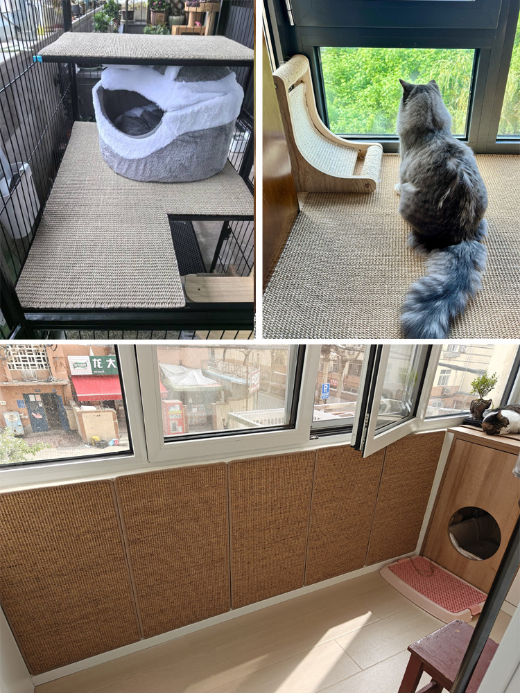 Hand-Sewn Sisal Carpet for Living Room and Bedroom, Coffee Table, Bay Window, Cat Scratching Board, Foot Mat, Straw Tatami Floor Mat