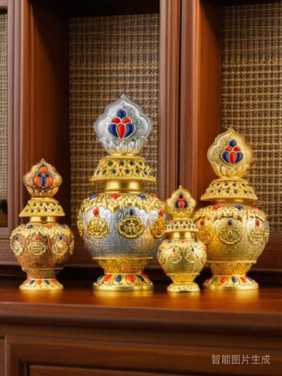 Бутылка Короля Дракона Восемь Ауспиций Лотос Чистая Медная Сплавная Бутылка Декорация Может Держать Бога Богатства Мани Молочную Бутылку