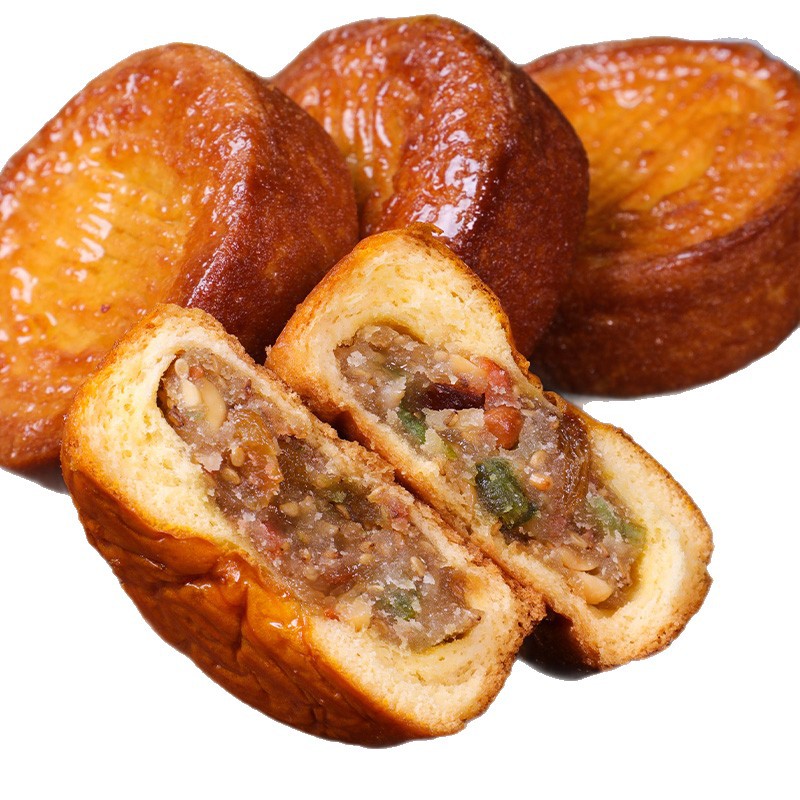 Xylitol Egg Moon Cake Cake Crust Five-Nut Egg Yolk Black Sesame Multi-Flavor Traditional Pastry Drop Shipping