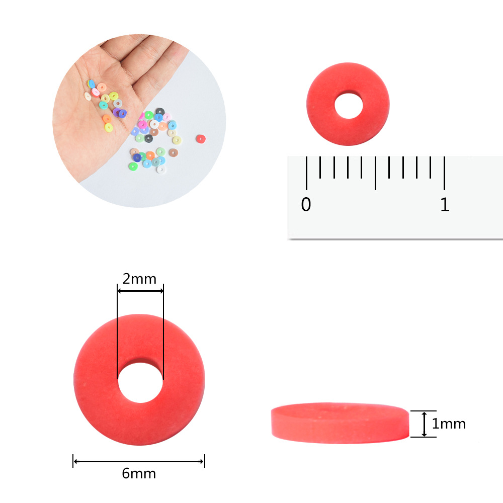 DIY Jewelry Colorful Clay Beads Spacer Beads Wholesale Bracelet Necklace Spacer Accessories Clay Pieces