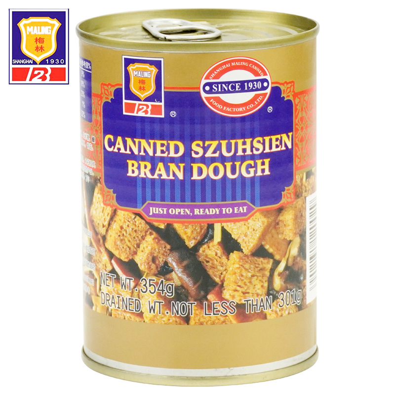 Shanghai specialty Merin four fresh baked bran canned 5.4g/can Four Xi baked bran gluten cold and mixed cold dish