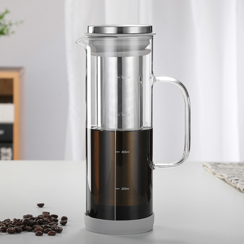 High borosilicate glass Cold extraction coffee pot glass coffee pot cold bubble ice drop coffee pot cold and hot bubble tea pot coffee set