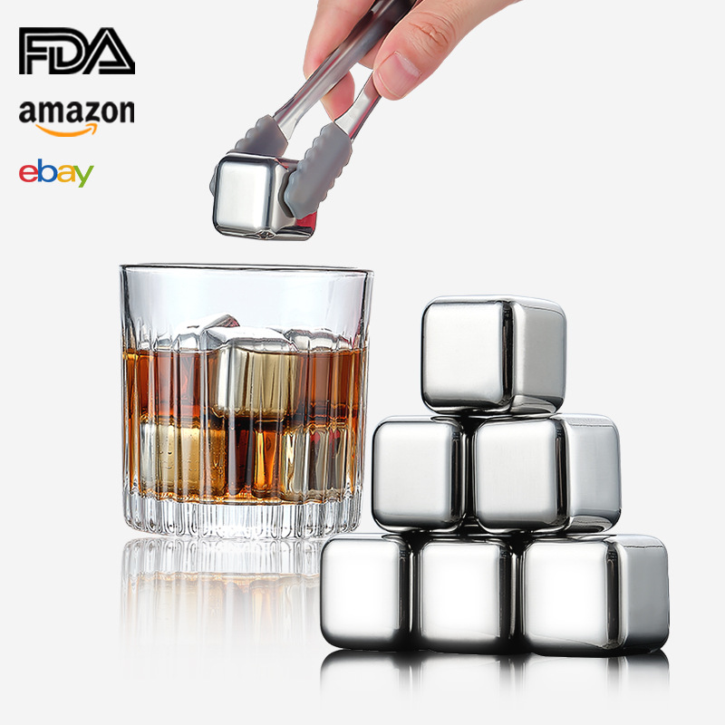 Ледяные кубики из нержавеющей стали 304, быстро замороженные, для пива и вина