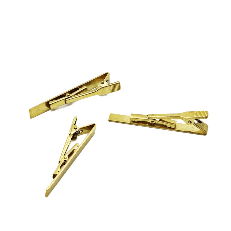 Business Men's Metal Tie Clips Manufacturer in Stock, High-End Suit Tie Clips, Clothing Badges, Brass Clip Accessories