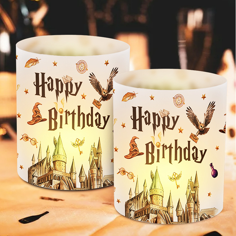 Magic Theme Birthday Lampshade Set｜Happy Birthday Magic Academy Style Owl Element Lampshade
