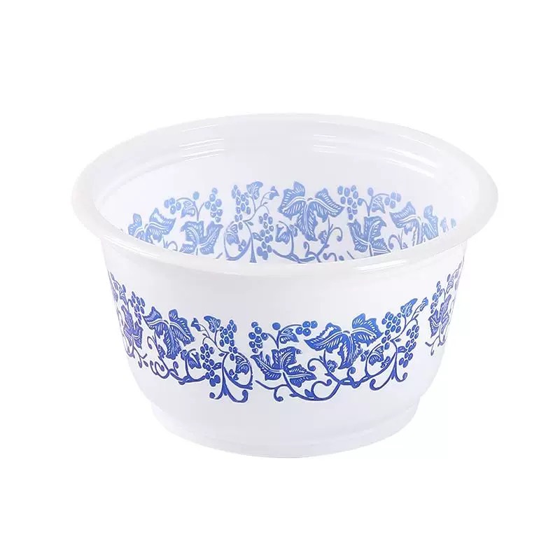 Blue and White Porcelain Bowl Disposable Bowl Food Grade Household Thickeneded Anti-Scalding Hot Pot Bowls and Chopsticks Tableware Spoons Cups Camping Style