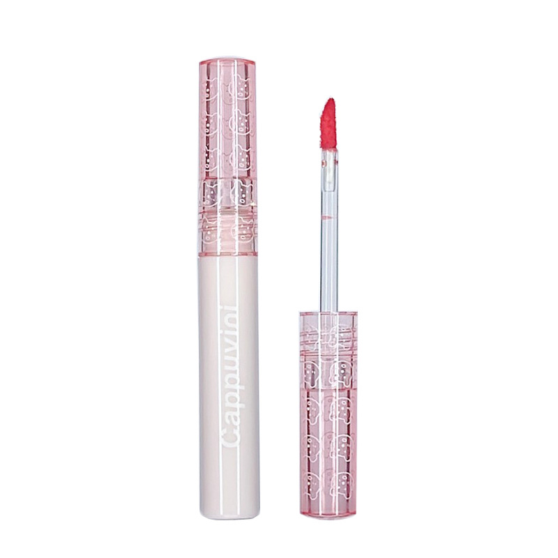 Cappuvini Bubble Lip Glaze Set Mirror Water Gloss Glass Lip Glaze Women's Lipstick Affordable Student Milk Tea Color Lip