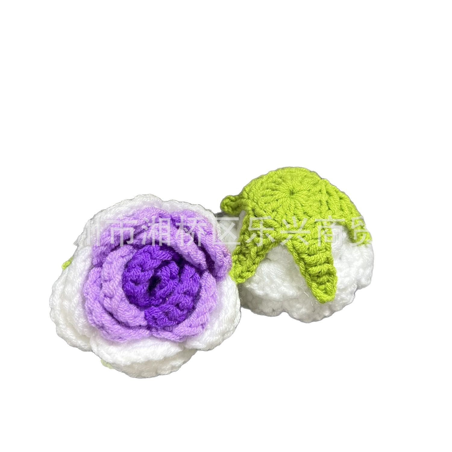 Wool Crochet Artificial Flower Head Rose Sunflower DIY Clothing Accessories Accessories Jewelry Flower Leaf Petals