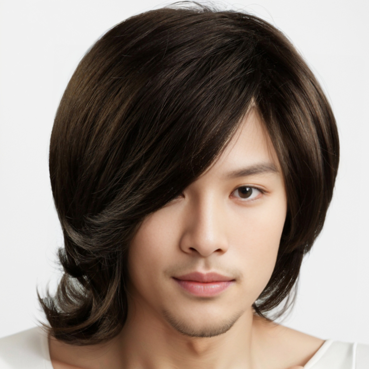 European and American wigs foreign trade handsome cosplay anime men's hair European and American holiday party warped men's long hair
