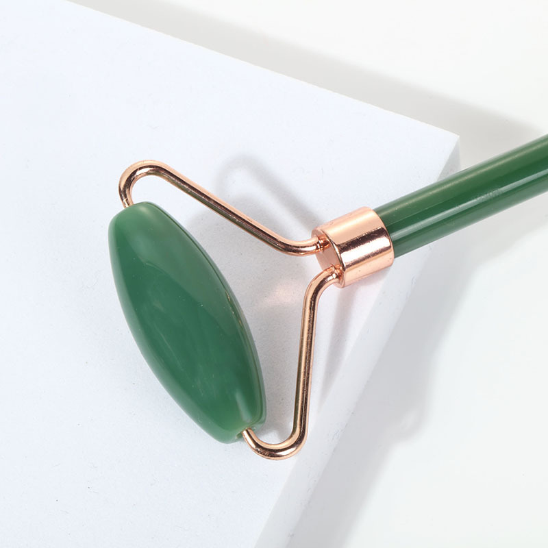 Jade Roller facial massage suit double-headed metal manual beauty facial relaxing device face pushing appliance wholesale