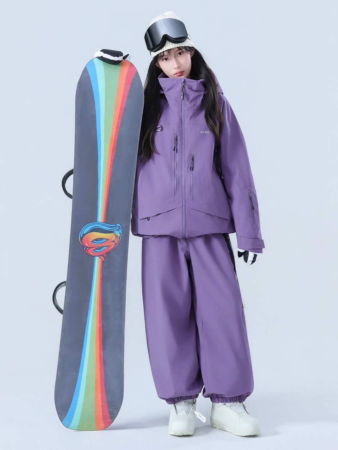 Ski Suit Set, Single Board and Double Board Quilted Thickened Two-Piece Set for Couples, Warm and Cold-Proof Outdoor Mountaineering Suit