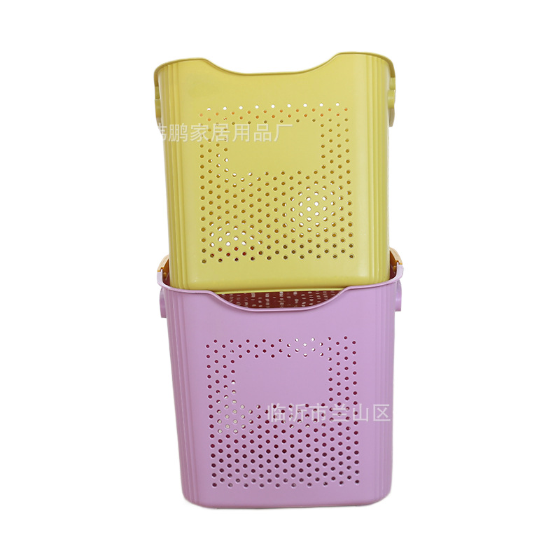 Portable Dirty Clothes Basket, Thickeneded Plastic Dirty Clothes Basket, Supermarket Shopping Basket, Household Storage Basket, Sundry Toy Storage Basket