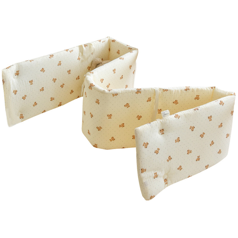 Newborn baby cotton gauze one-piece bed wall baby anti-collision buffer soft bag children's splicing bed fence cloth