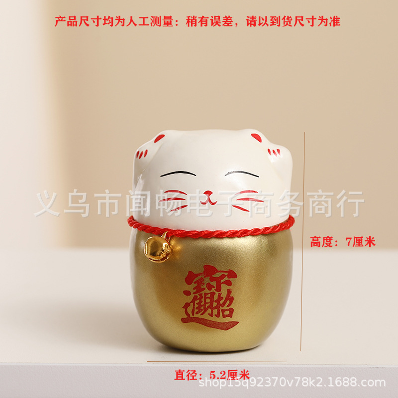 Bring in Wealth and Treasure Cat Ornament Wholesale Creative Wedding Blessing Bucket Hug Bucket Bring in Wealth and Treasure Cat DIY Accessories