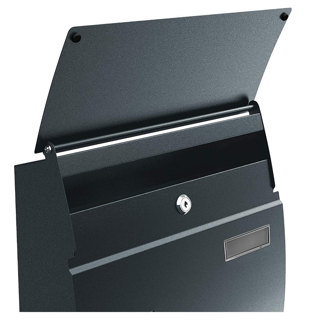 Outdoor Cross-border Wall-mounted Lockable Galvanized Sheet Post Office Box with Observation Window Easy-to-install Storage Letter and Newspaper Box