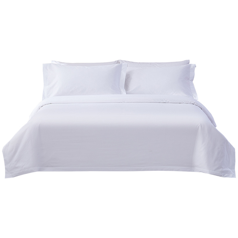 Five-Star Hotel Bedding Four-Piece Bedding Set 60-Count Pure Cotton B&B White Satin Hotel Linen Factory