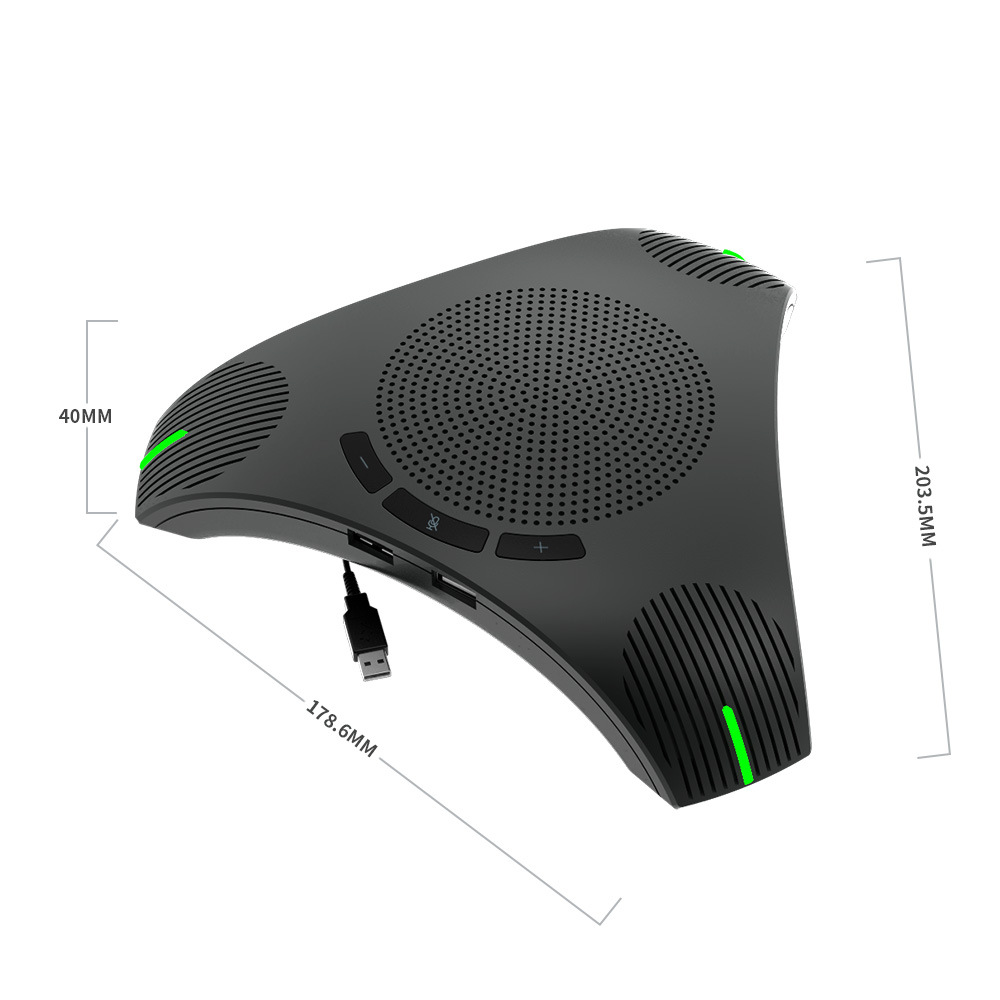 Noise Reduction Portable Audio Speaker USB Desktop Microphone 6m Sound Pickup Video Conferencing Omnidirectional Microphone