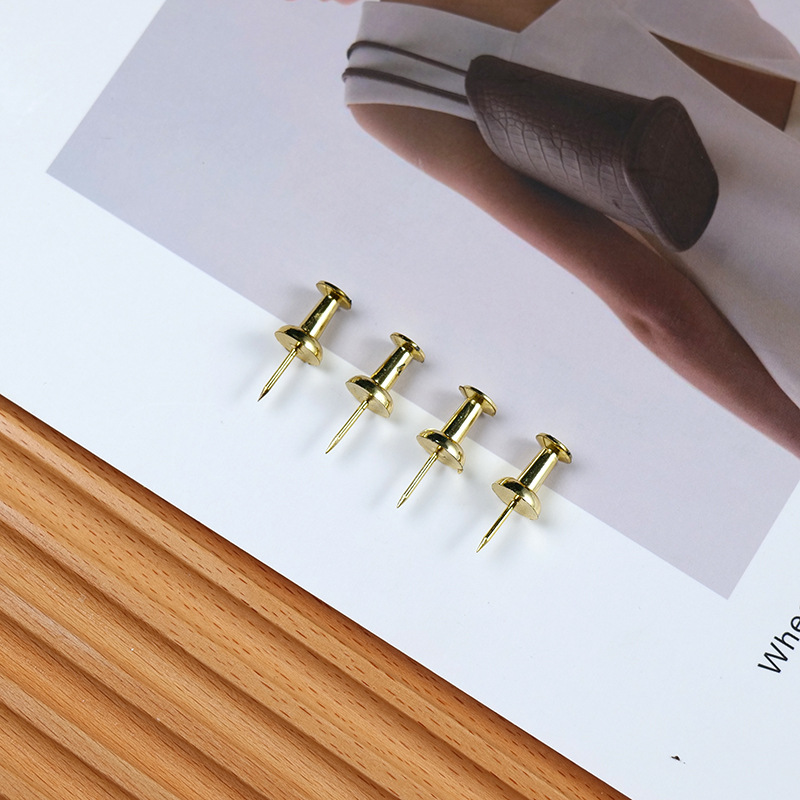 Factory direct boxed plated gold I-nail Amazon photo wall I-nail color nail push pin