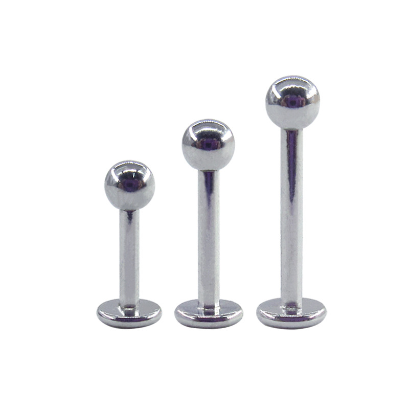 Meier stainless steel internal thread lip nail inner tooth ear bone nail ball pointed lip ring small ear nail human body piercing jewelry