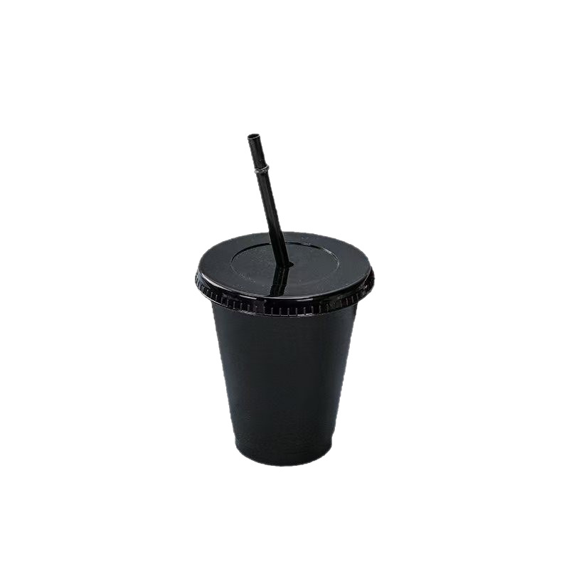 Factory Direct Cross-Border Popular Plastic Pp Single-Layer 475ml Straw Cup Creative Fashionable Compact Milk Tea Cup