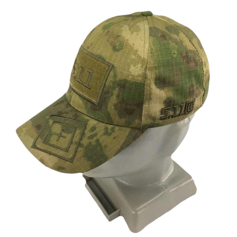 Cross-Border 5.11 Target Baseball Cap Embroidered Military Fan Outdoor Tactical Jungle Tactical Velcro Peaked Cap Cycling Cap