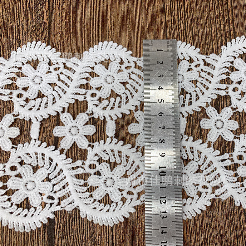 Clothing Accessories DIY Milk Silk Barcode Japanese Style Water-Soluble Lace Factory Direct Sales Embroider Lace Home Soft Decoration