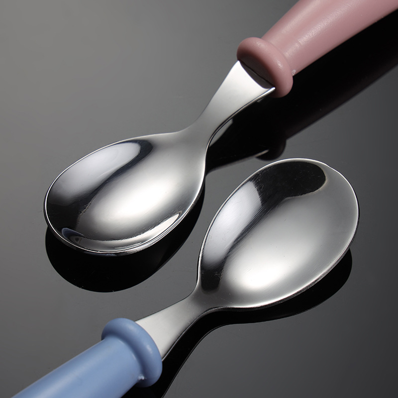 Customized 304 Stainless Steel Children's Fork Spoon with Storage Box Colorful Color Mother Kids Gift Outdoor Portable Tableware