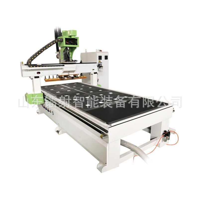 Jinan 1325 Straight-Line Tool Changer Cutting Machine Plastic Nylon Pe Board Panel Furniture Punching Slotting Cutting Nesting Machine