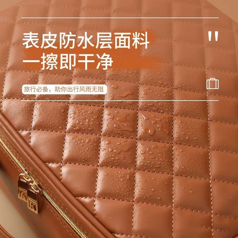 High-End Cosmetic Bag with Led Light and Mirror, Portable Large-Capacity Detachable Storage Cosmetic Case