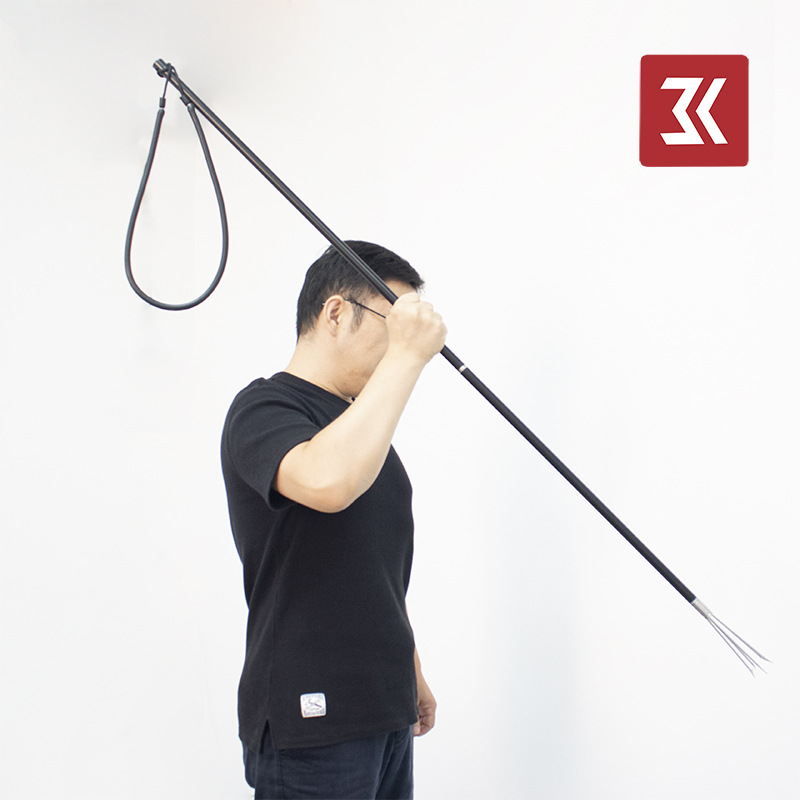 Aluminum alloy fishing fork stainless steel 5-tooth Barbed Harpoon 3-Section 2 meters 2-section 1.34 meters dual-purpose harpoon foreign trade