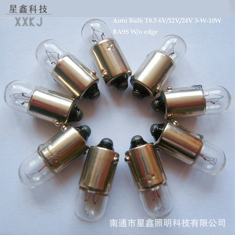 Лампа Ba9S T8.5 T6.5 для приборов, микросигнальная лампа 6V12V24V, индикаторная лампа для центральной консоли корабля