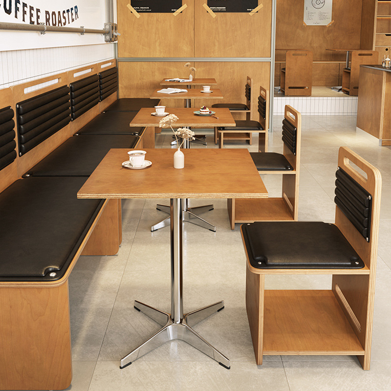 Internet Celebre Dessert Milk Tea Shop Ocean Board Card Seat Sofa Cafe Table and Chair Combination Baking Cake Shop Commercial Dining Chair