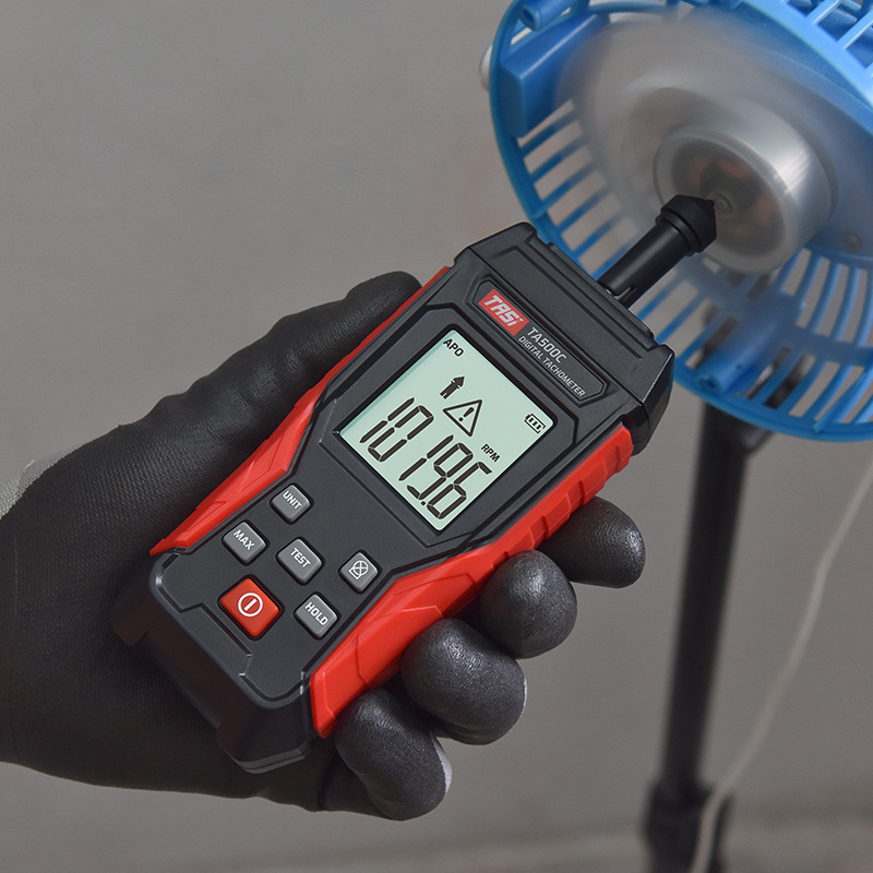 Лазерный тахометр Tenas TA500C с цифровым дисплеем, контактный тахометр, тестер скорости, тестер линейной скорости